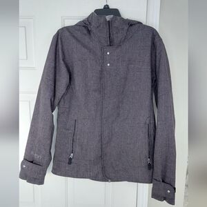 Burton Womens Dry Ride Hooded Waterproof Ski Snowboard Gray Winter Coat Medium